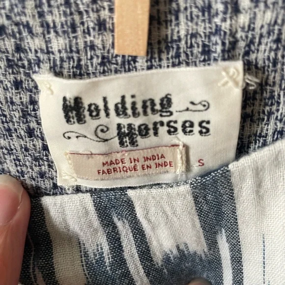 ANTHROPOLOGIE Holding Horses Patchwork Mixed Print Cotton Dress Size Small - Picture 6 of 12